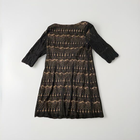 Jessica‎ Howard Black Lace Mini Dress  Lining 3/4 Sleeve Womens  Size 14 - Picture 3 of 6